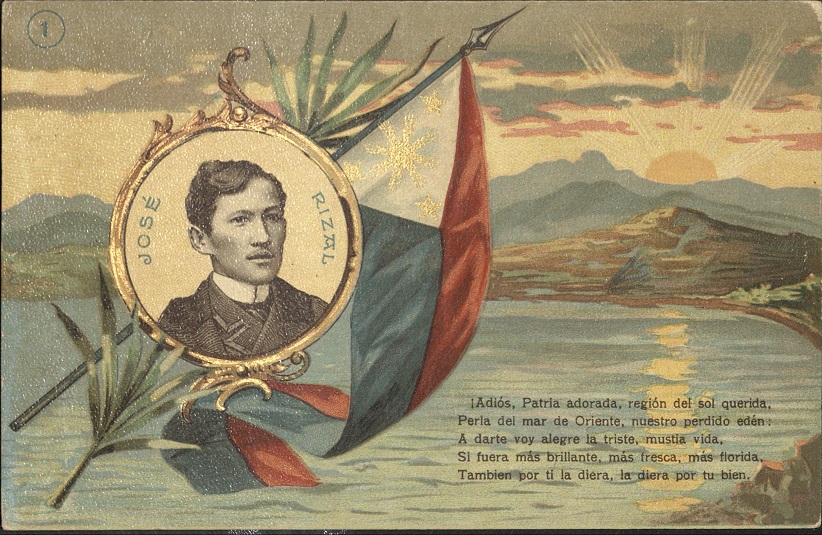 Josï¿½ Rizal ï¿½Mi ï¿½ltimo Adiï¿½sï¿½ 1st stanza. ï¿½Adiï¿½s, Patria adorada, region del sol queridaï¿½ [Farewell, my adored Land, region of the sun caressedï¿½]