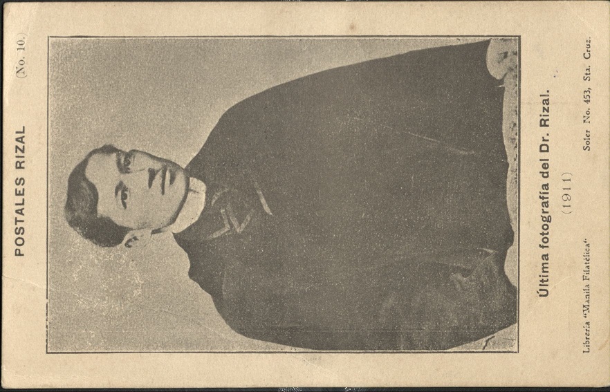 Postales Rizal (No. 10). ï¿½ltima fotografï¿½a del Dr. Rizal. [Last photograph of Dr. Rizal].
