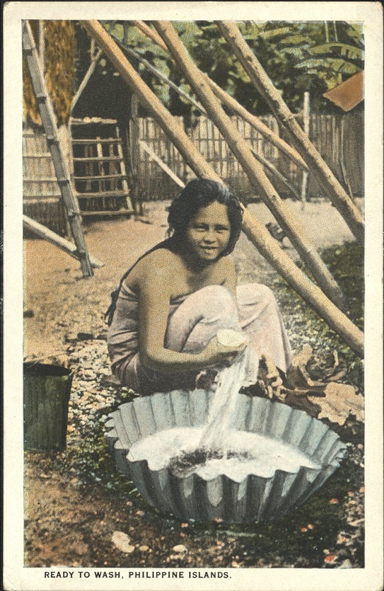 Ready to wash, Philippine Islands.