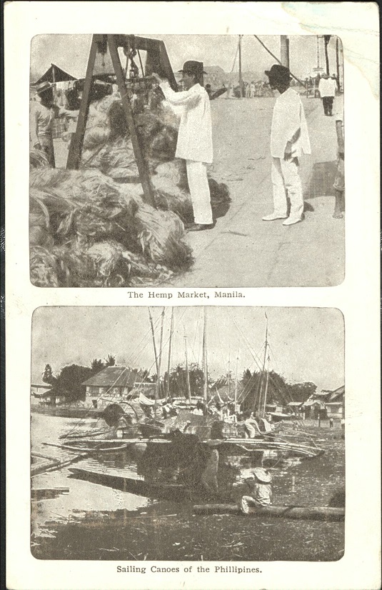 The Hemp Market, Manila / Sailing Canoes of the Philippines.
