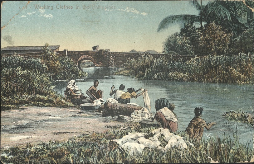 A 14 ï¿½ Washing clothes in the Philippines.