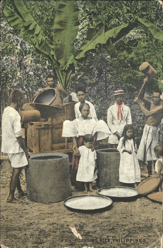 A 214 ï¿½ Pounding Rice, Philippines.