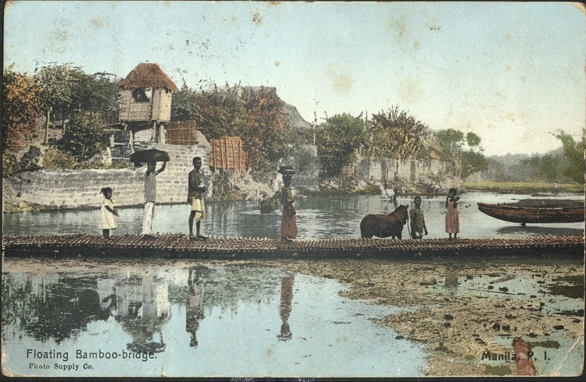 Floating Bamboo-bridge.