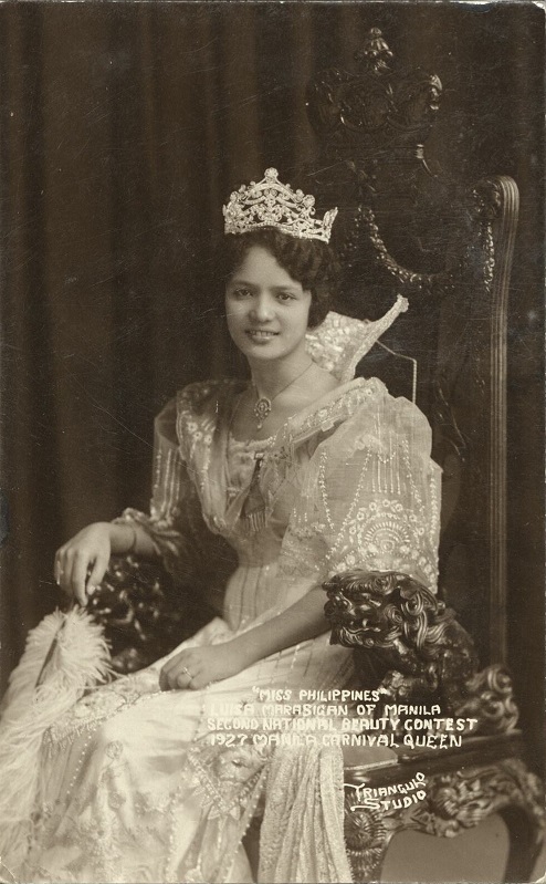 �Miss Philippines� Luisa Marasigan of Manila, Second National Beauty Contest, 1927 Manila Carnival Queen.