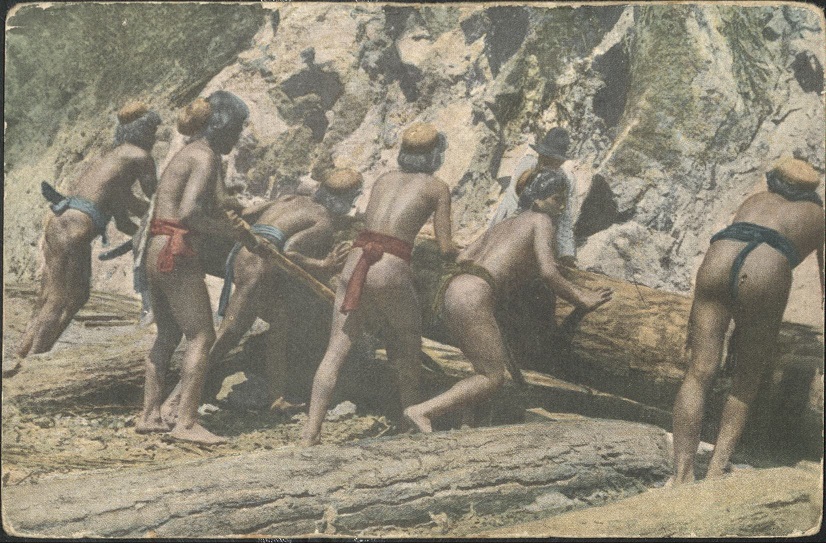 [Untitled ï¿½ Igorots moving logs].