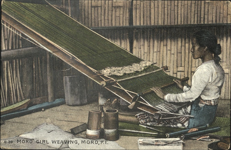 D 38. Moro Girl Weaving, Moro, P. I.