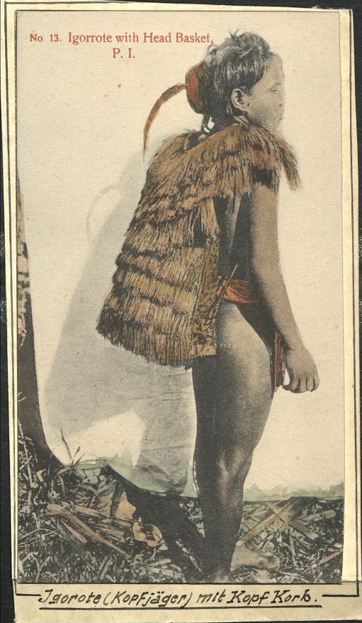No. 13. Igorrote [Igorot] with head basket, P. I.