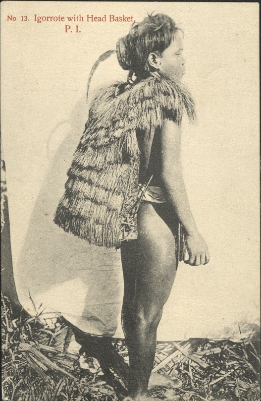 No. 13. Igorrote [Igorot] with head basket, P. I.