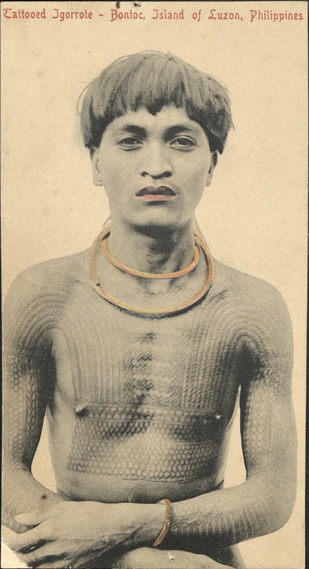 Tattooed Igorrote [Igorot] ï¿½ Bontoc, Island of Luzon, Philippines.