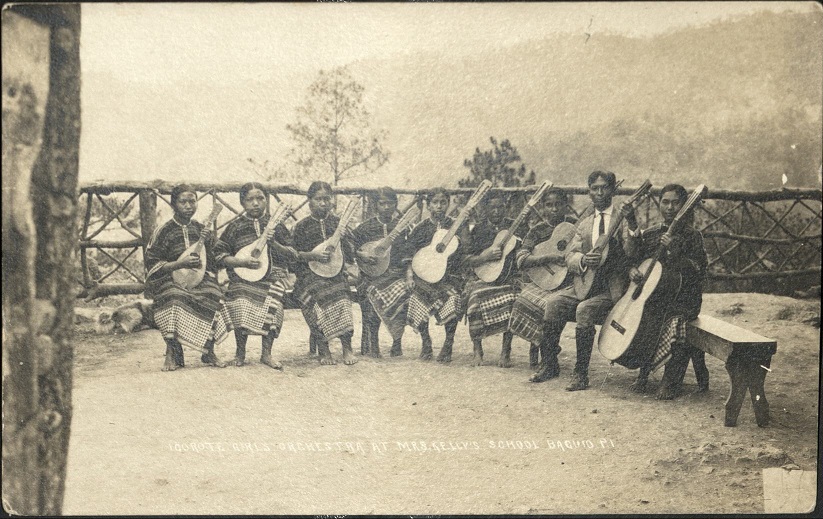 Igorote [Igorot] girls orchestra at Mrs. Kellyï¿½s school Baguio P. I.