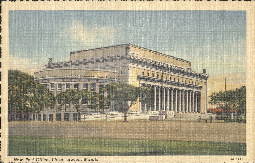 New Post Office, Plaza Lawton, Manila.