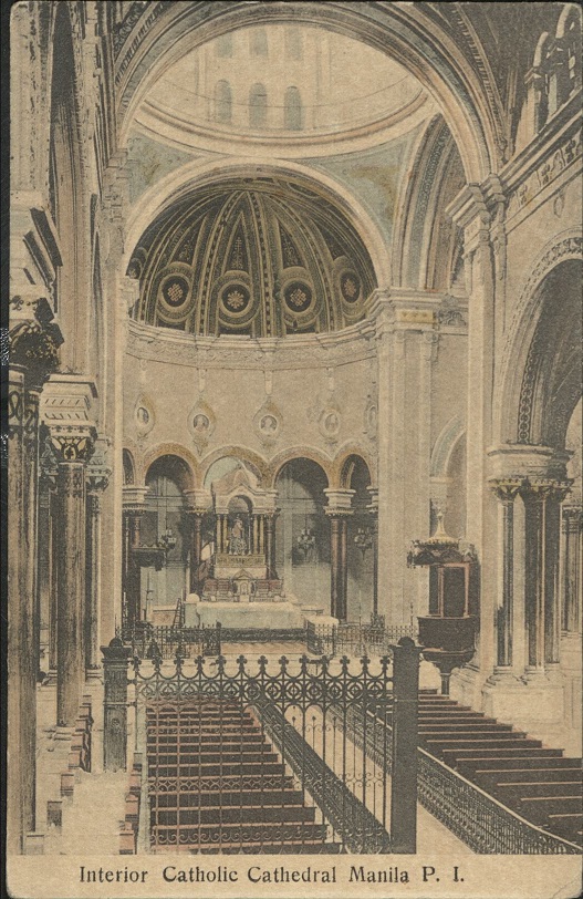 Interior Catholic Cathedral Manila P. I.