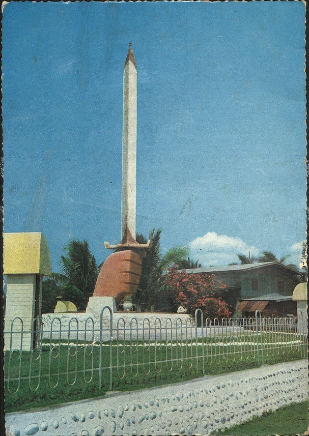 FLAMING SWORD, a famous memorial for the defenders of Bataan. Found in the town of Pilar, Province of Bataan, Philippines.