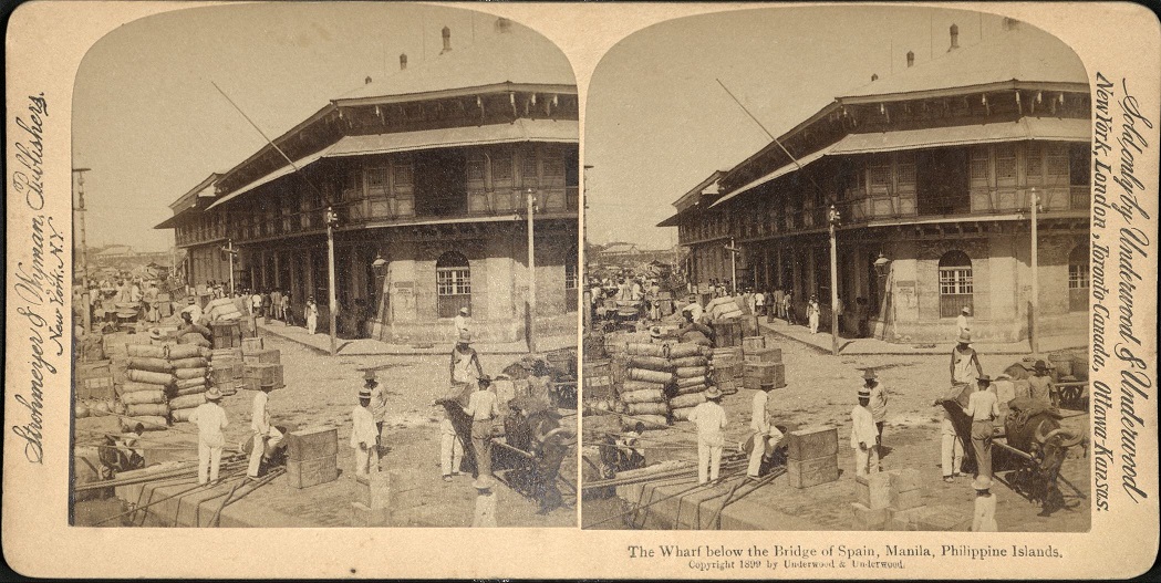 The Wharf below the Bridge of Spain, Manila, Philippine Islands.