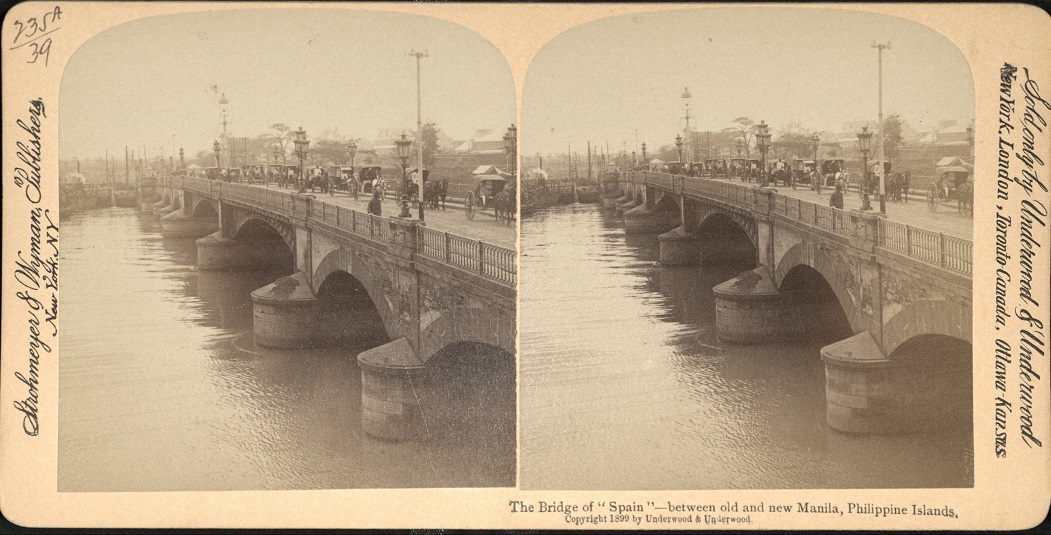 The Bridge of “Spain” – between old and new Manila, Philippine Islands.