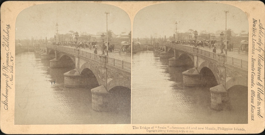 The Bridge of “Spain” – between old and new Manila, Philippine Islands.
