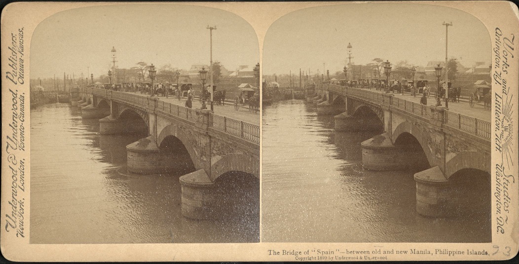 The Bridge of “Spain” – between old and new Manila, Philippine Islands.