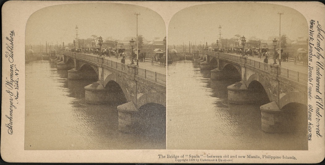 The Bridge of “Spain” – between old and new Manila, Philippine Islands.