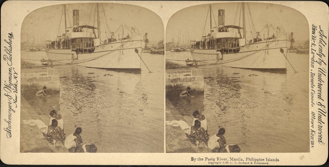 By the Pasig River, Manila, Philippine Islands.