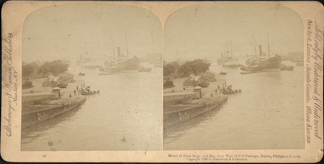 Mouth of Pasig River, and Bay, from Wall of Fort Santiago, Manila, Philippine Islands.
