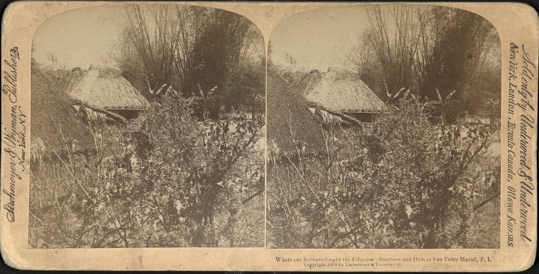Where our Soldiers fought the Filipinos – Bamboos and Huts in San Pedro Macati, P. I.
