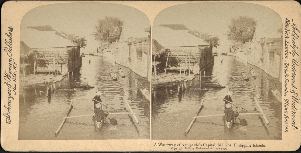A Waterway of Aguinaldo’s Capital, Malolos, Philippine Islands.