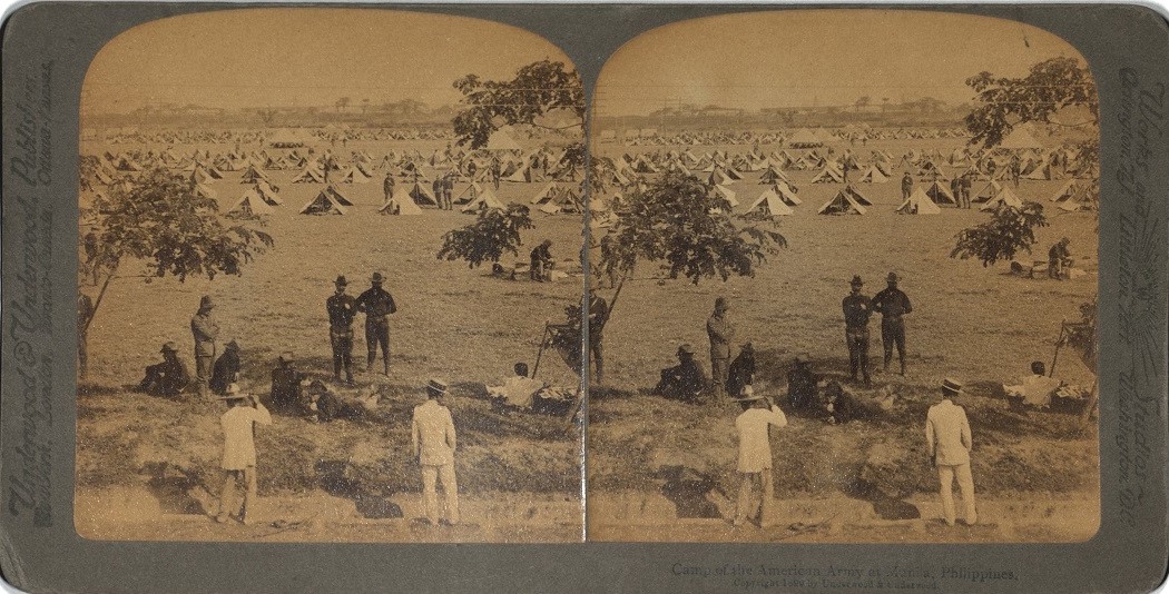Camp of the American Army at Manila, Philippines.