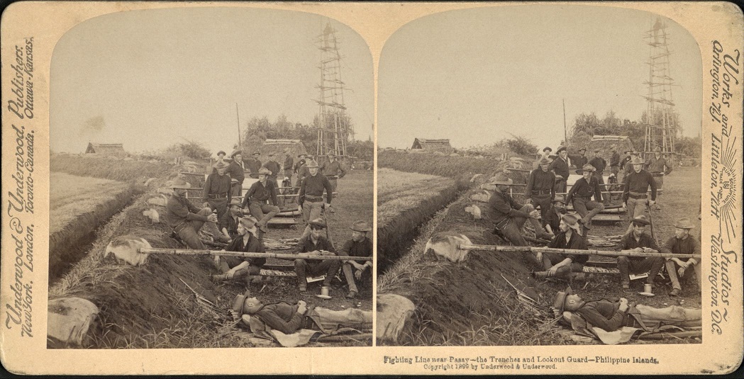Fighting Line near Pasay – the Trenches and Lookout Guard – Philippine Islands.