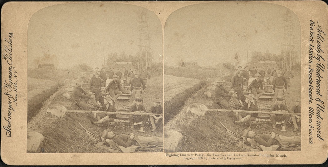 Fighting Line near Pasay – the Trenches and Lookout Guard – Philippine Islands.