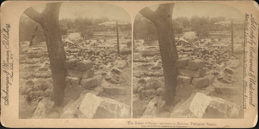 The Ruins of Bacue, en route to Malolos, Philippine Islands.