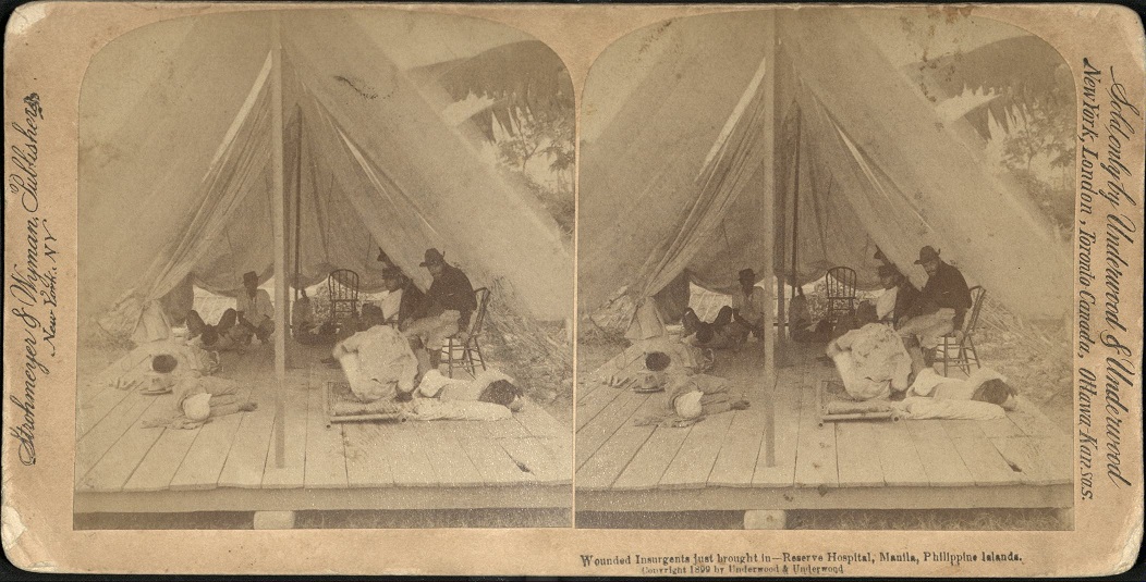 Wounded Insurgents just brought in – Reserve Hospital, Manila, Philippine Islands.