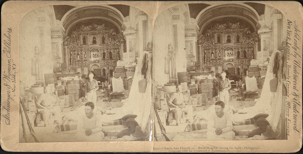 Interior Santa Ana Church – our Field Hospital during the fight – Philippines.
