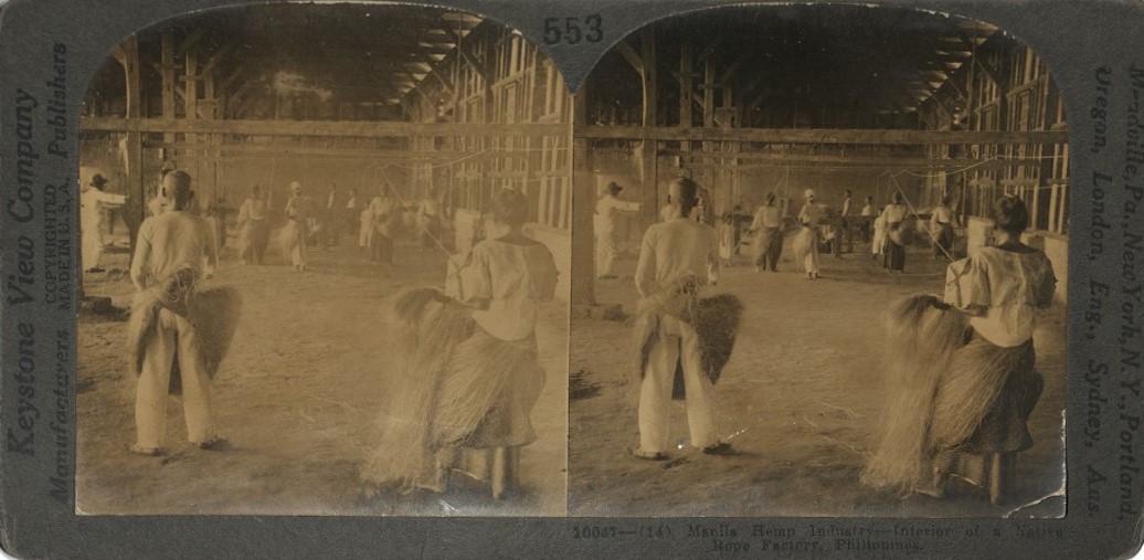 Manila Hemp Industry – Interior of a Native Rope Factory, Philippines,