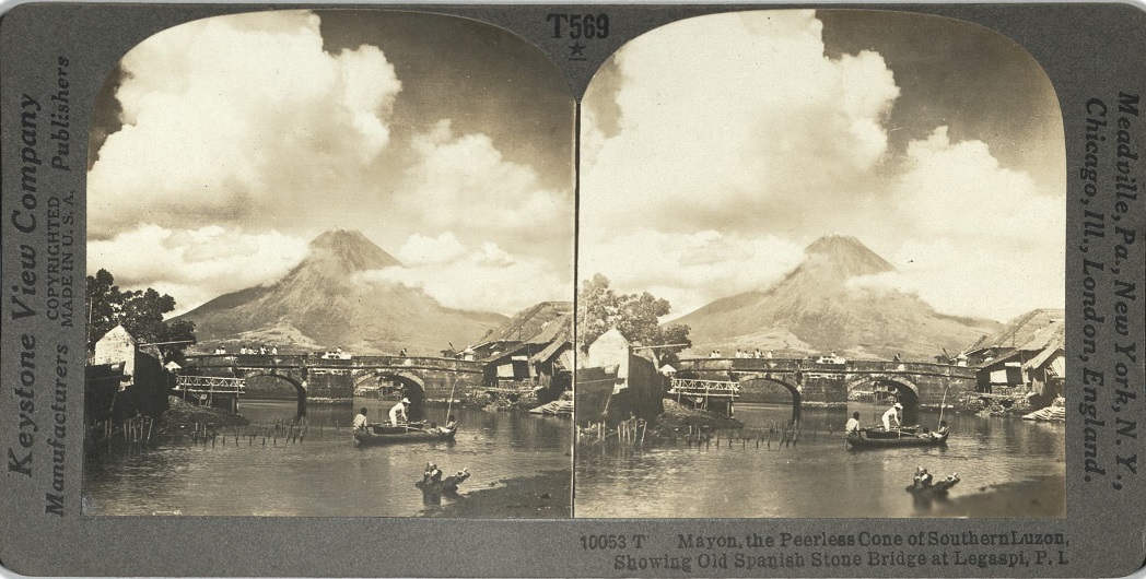 Mayon, the Peerless Cone of Southern Luzon, Showing Old Spanish Stone Bridge at Legaspi, P. I.