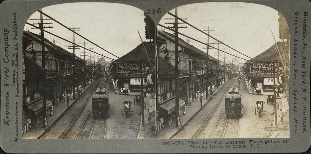 The “ï¿½scalta” [Escolta] – The Business Thoroughfare of Manila, Island of Luzon, P. I.