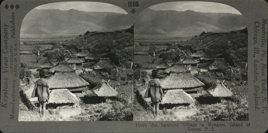 An Igorrote [Igorot] Village in Benguet, Island of Luzon, P. I.