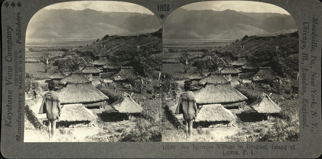 An Igorrote [Igorot] Village in Benguet, Island of Luzon, P. I.