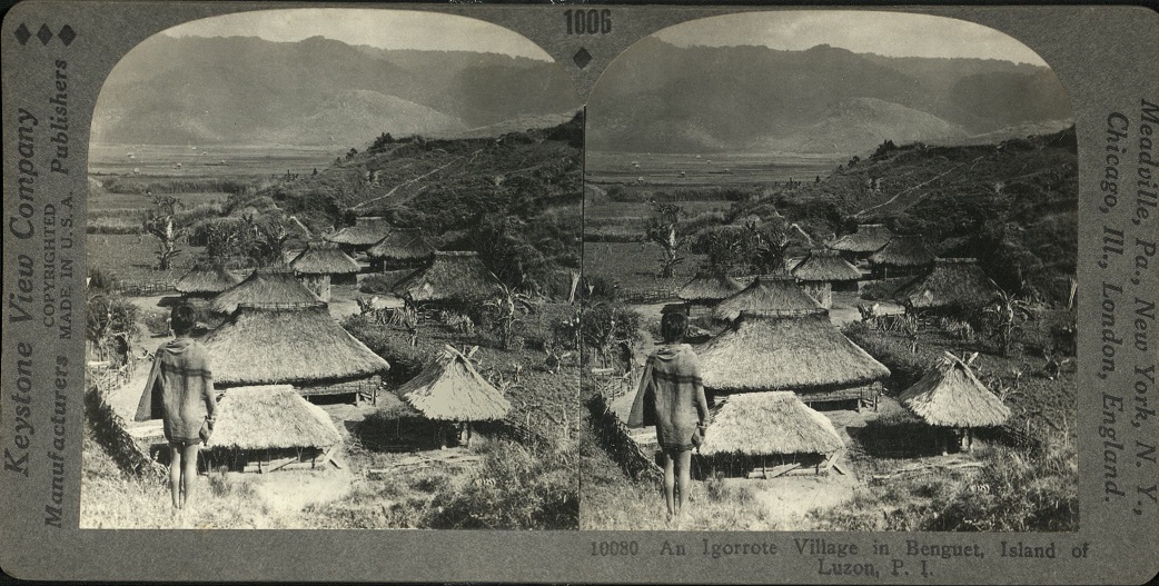 An Igorrote [Igorot] Village in Benguet, Island of Luzon, P. I.