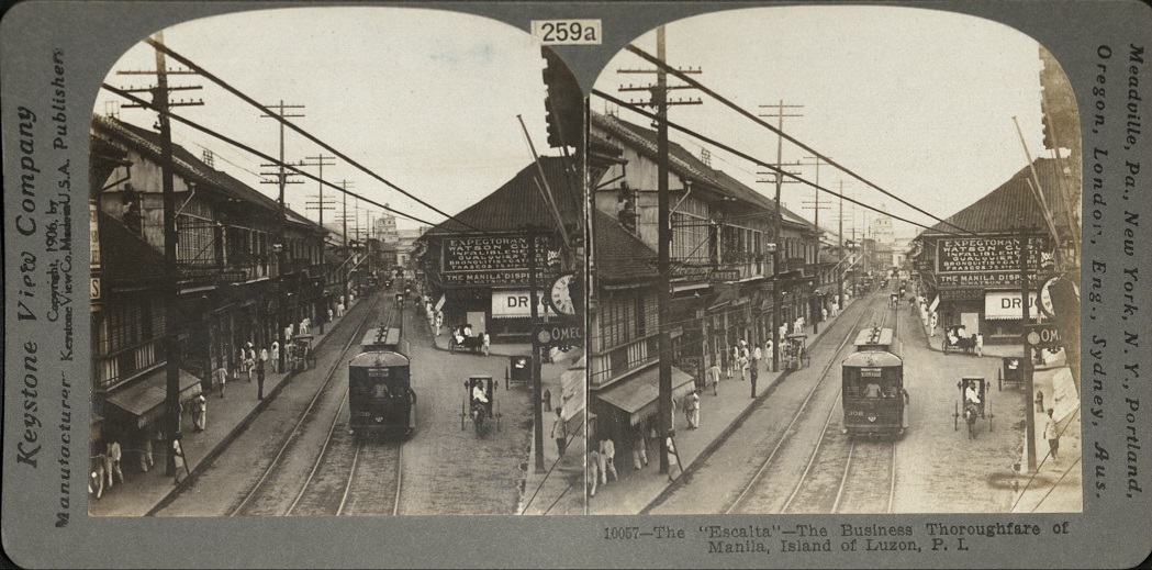 The “ï¿½scalta” [Escolta] – The Business Thoroughfare of Manila, Island of Luzon, P. I.