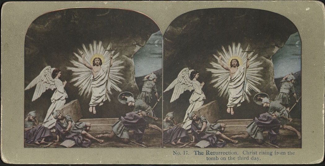 The Resurrection. Christ riisng from the tomb on the third day.